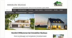 Desktop Screenshot of immobilienneuhaus.de