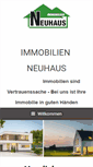 Mobile Screenshot of immobilienneuhaus.de